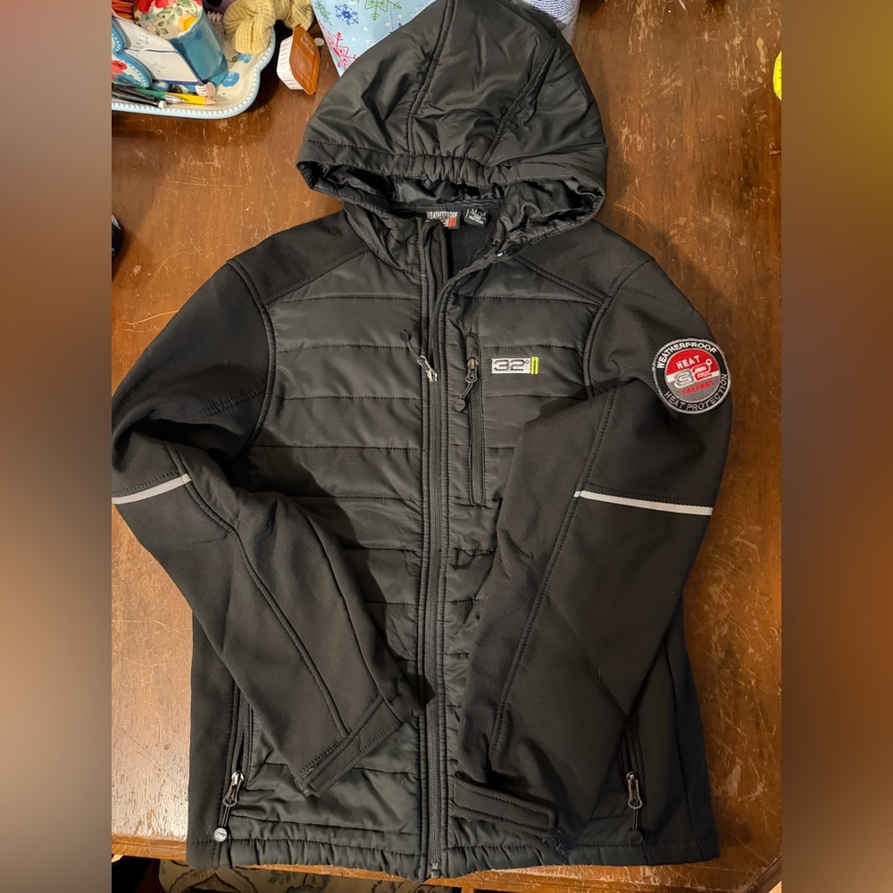 Weatherproof Black Performance Jacket with Hood Youth Medium 10-12 $15